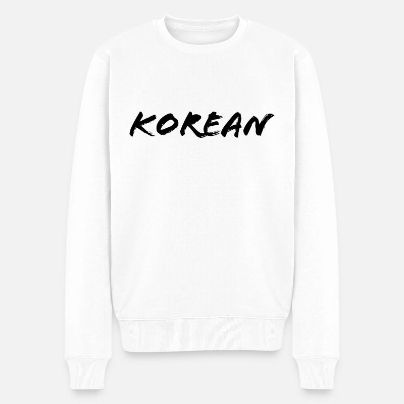 Coréen - Pull Premium bio Homme - blanc
