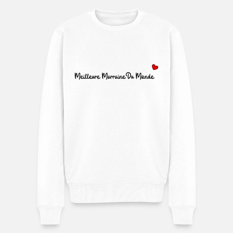 Meilleure marraine du monde - Pull Premium bio Homme - blanc