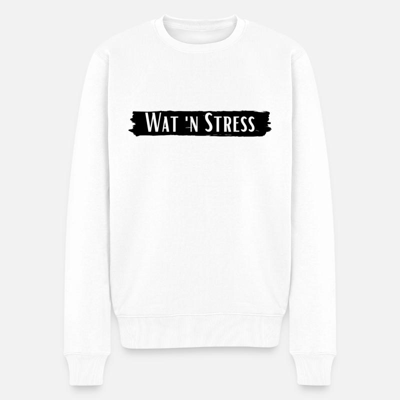 Wat´n Stress Ruhrpott Slang - Männer Premium Bio Pullover - Weiß
