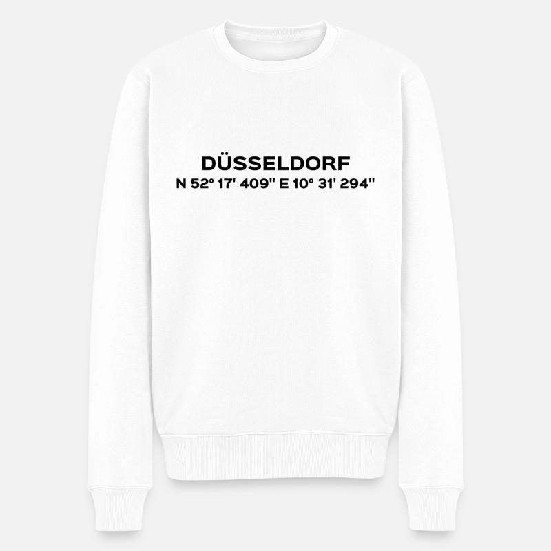 Düsseldorf - Männer Premium Bio Pullover - Weiß