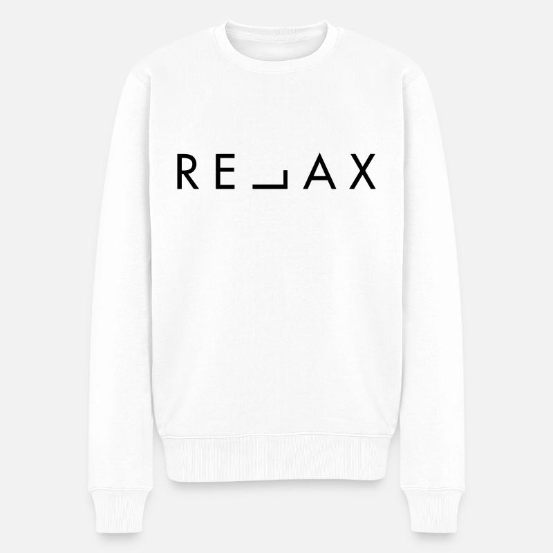 RELAX - Pull Premium bio Homme - blanc