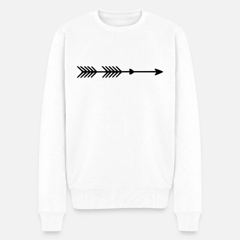 Flèche droite - Pull Premium bio Homme - blanc