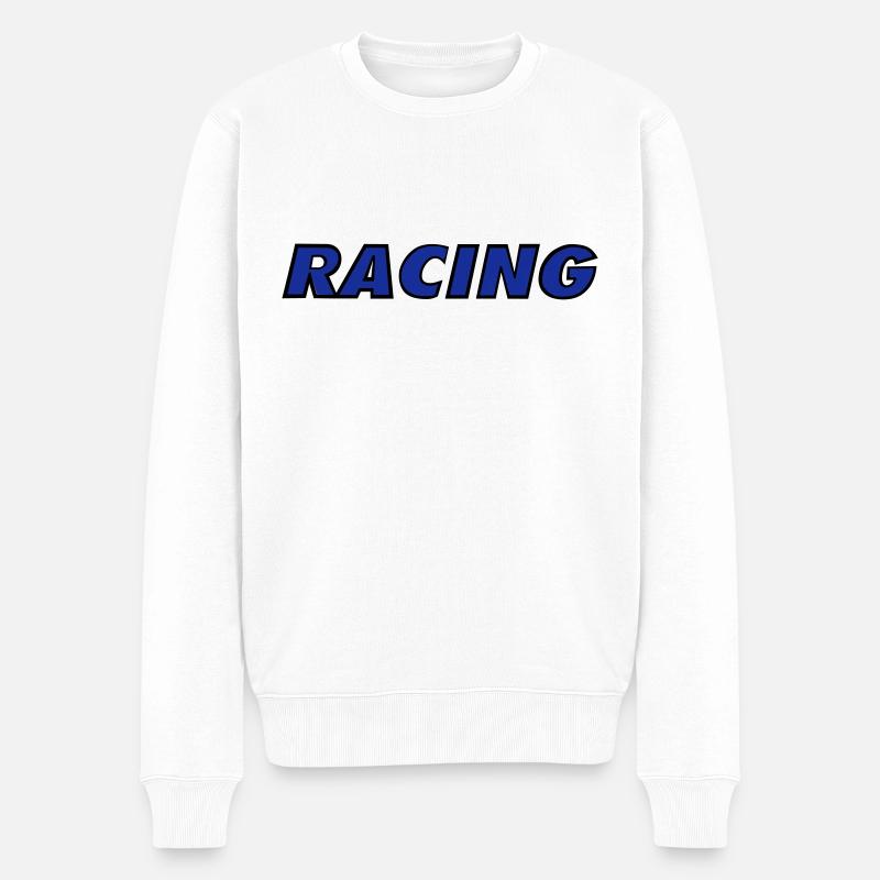 Racing - Männer Premium Bio Pullover - Weiß