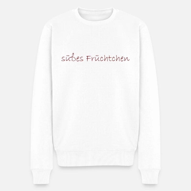 süßes Früchtchen - Männer Premium Bio Pullover - Weiß