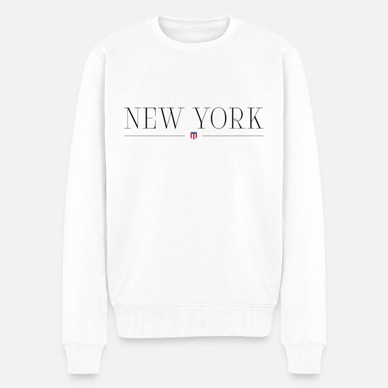 Retrouvez-moi à New York - Pull Premium bio Homme - blanc