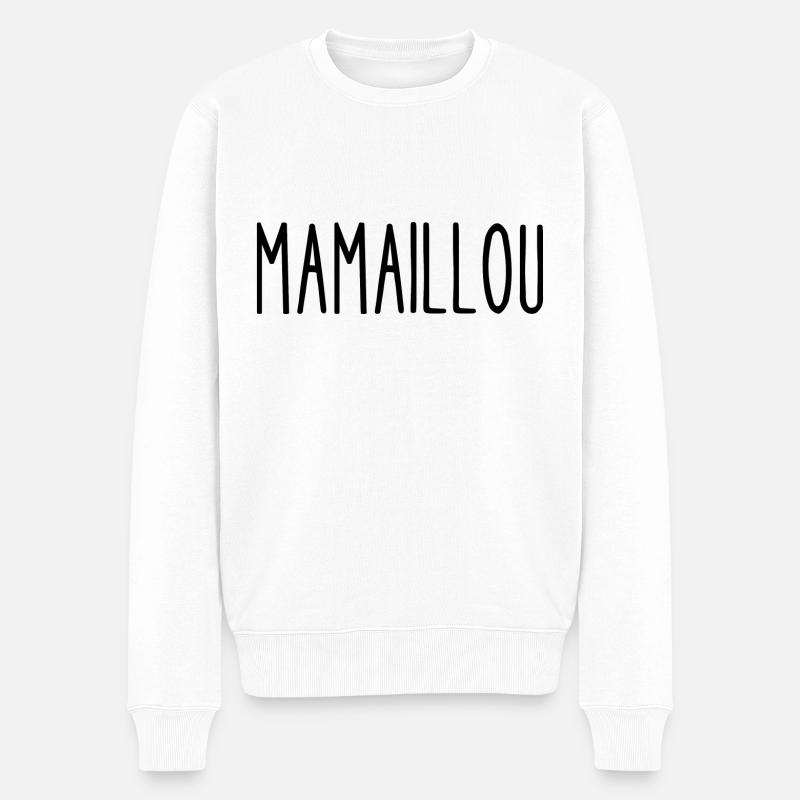 mamaillou - Pull Premium bio Homme - blanc