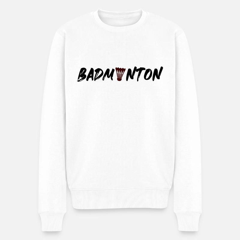 symbole de badminton - Pull Premium bio Homme - blanc