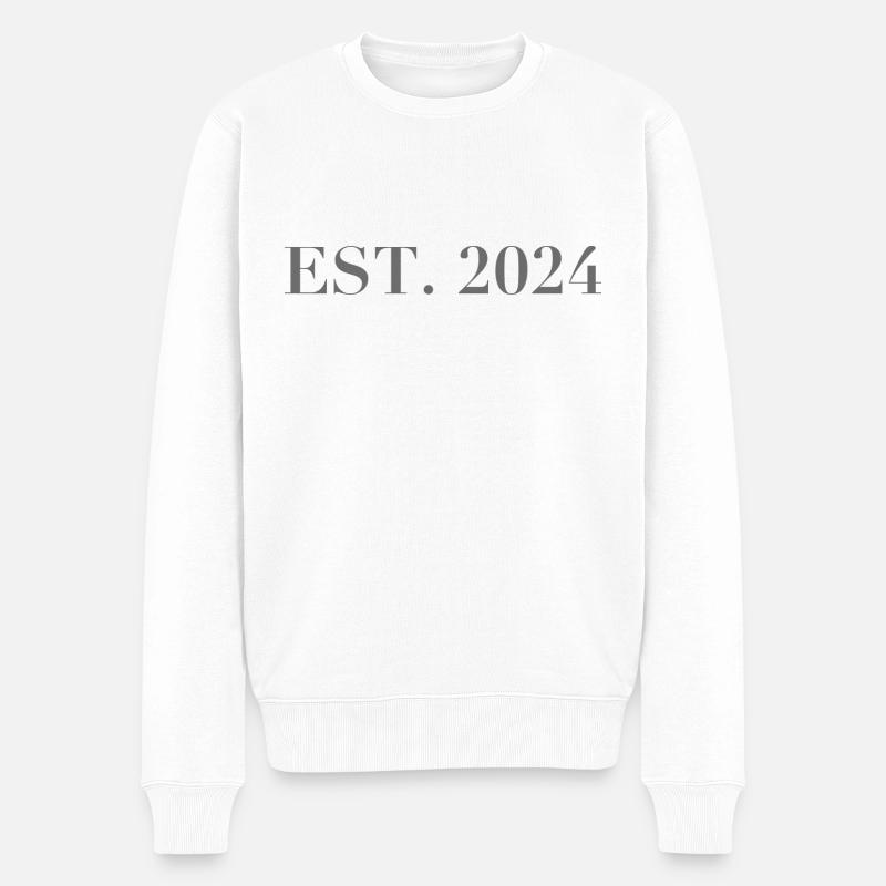 EST. 2024 - Männer Premium Bio Pullover - Weiß
