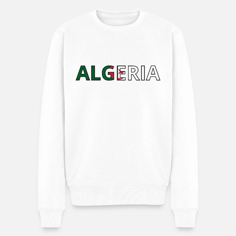 Drapeau Algeria - Pull Premium bio Homme - blanc