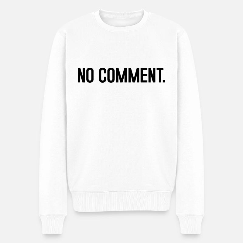 No comment - Pull Premium bio Homme - blanc
