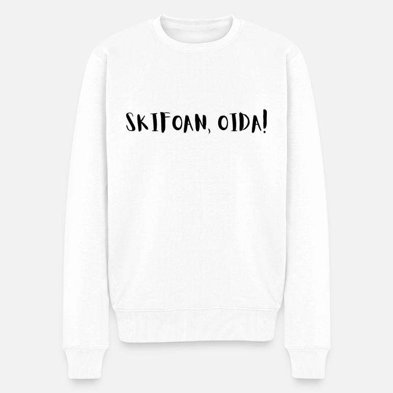 Skifoan, Oida - Männer Premium Bio Pullover - Weiß