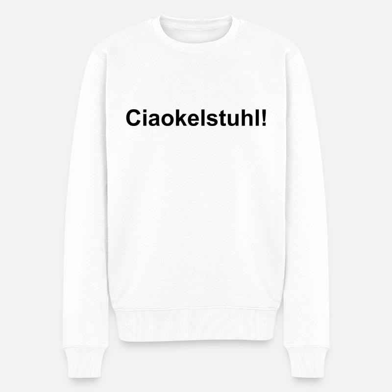 Ciaokelstuhl! - Männer Premium Bio Pullover - Weiß