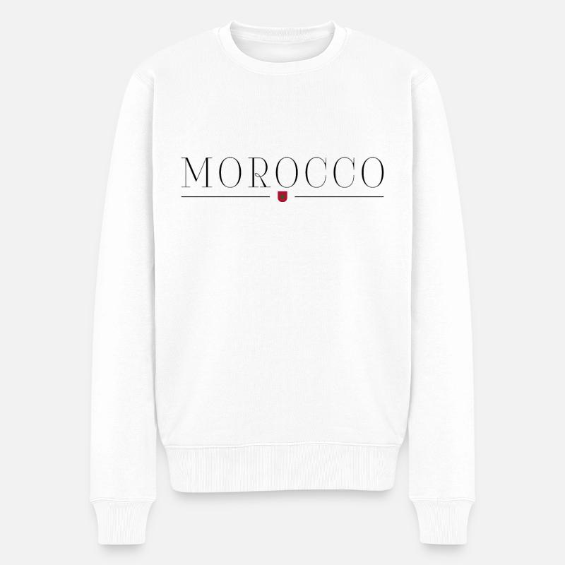 Ich lieben Marokko - Männer Premium Bio Pullover - Weiß