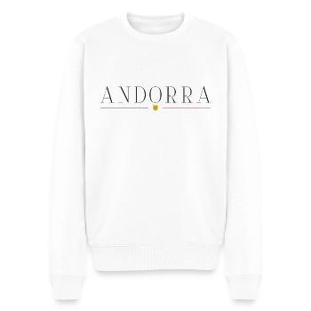 Ich liebe Andorra - Männer Premium Bio Pullover - Weiß - Vorne - Thijin (182cm)