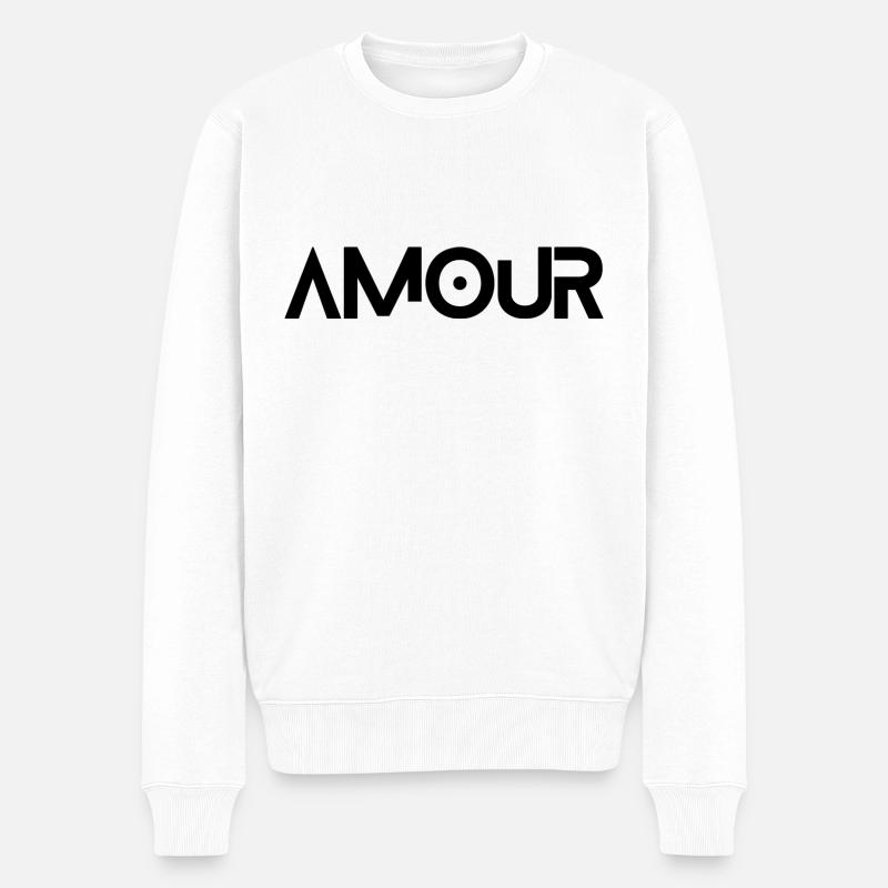 Amour - Pull Premium bio Homme - blanc