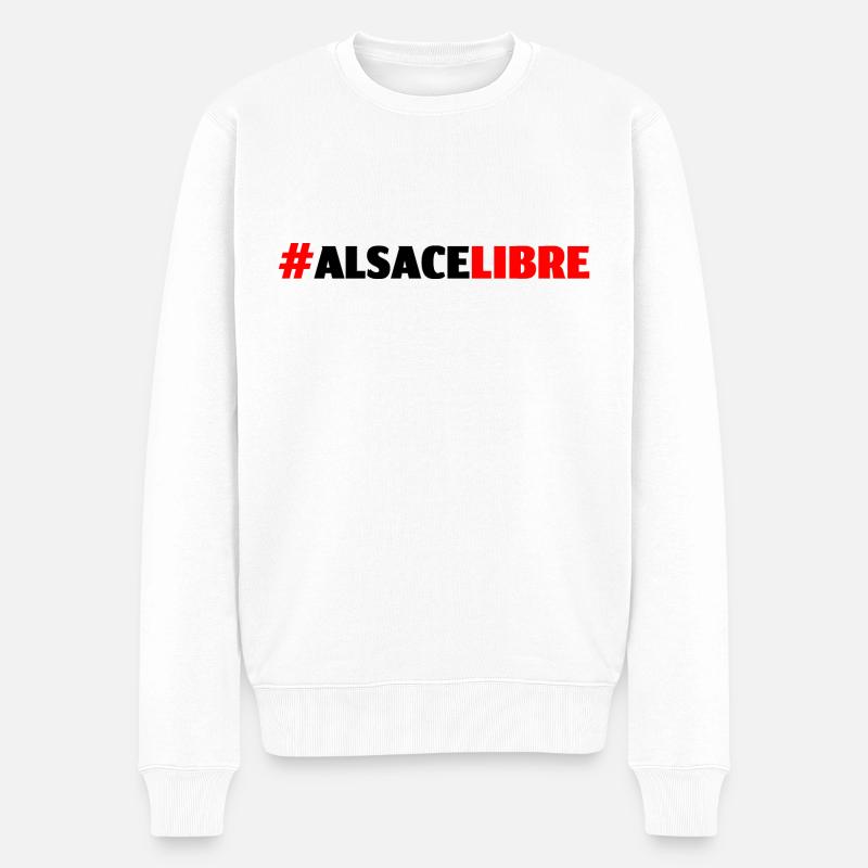 #ALSACELIBRE - ALSACE LIBRE - Männer Premium Bio Pullover - Weiß