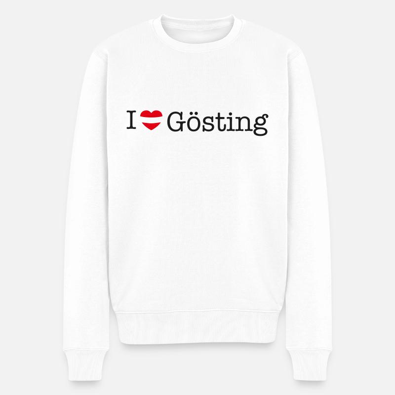 I love Gösting - Männer Premium Bio Pullover - Weiß