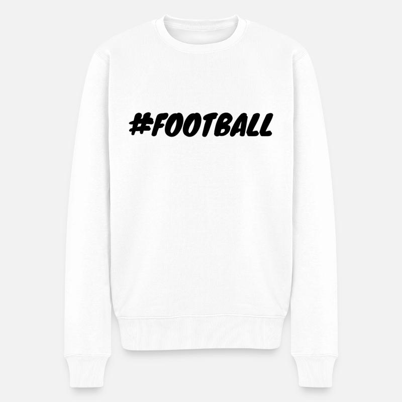 FUSSBALL Geschenkidee Humor - Männer Premium Bio Pullover - Weiß