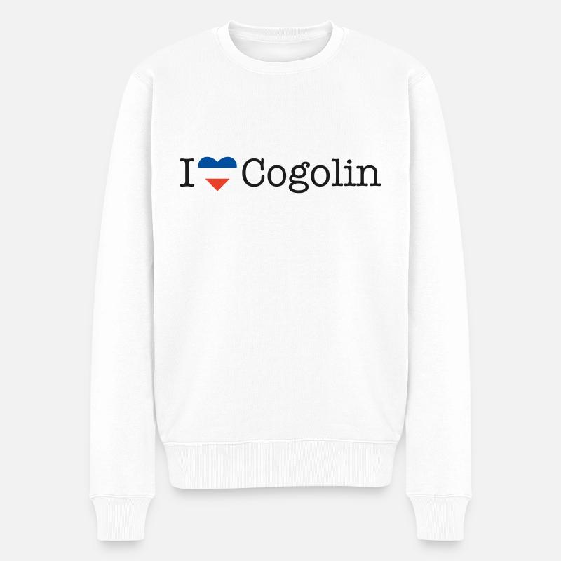 I love Cogolin - Männer Premium Bio Pullover - Weiß