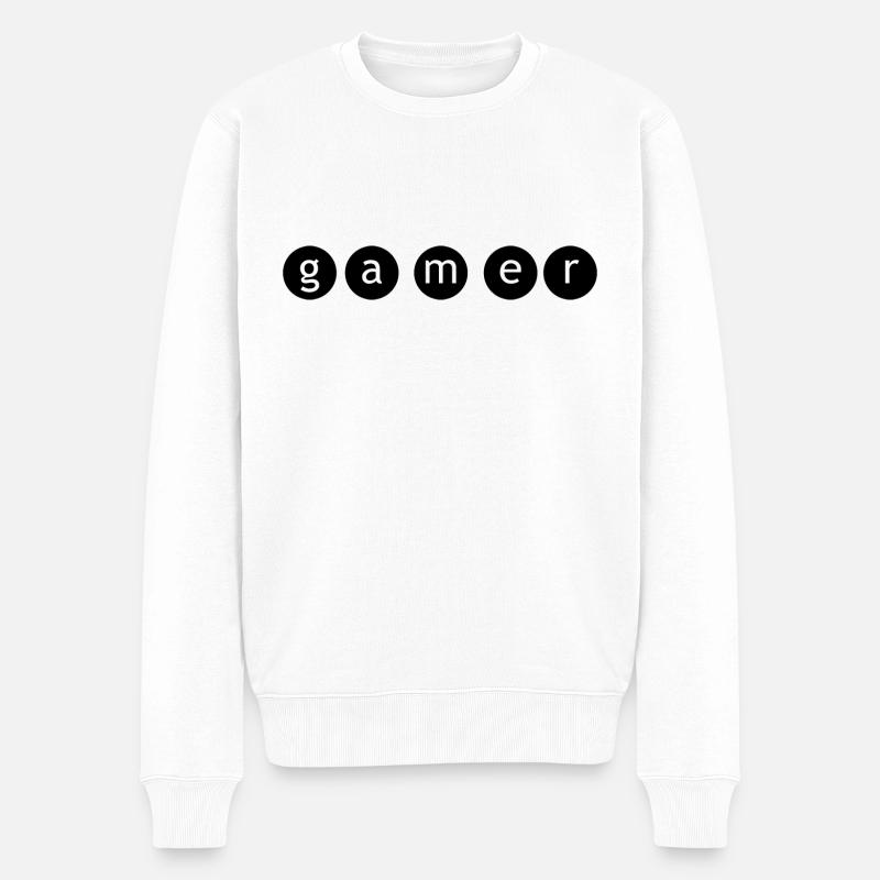 Game Gaming PC - Männer Premium Bio Pullover - Weiß