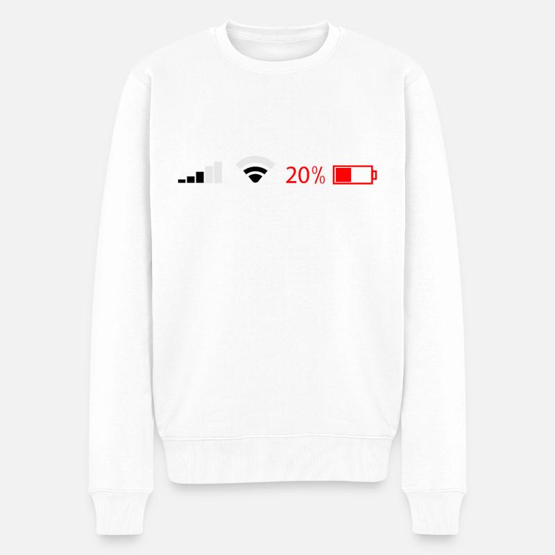 Wi-Fi (Englisch) - Männer Premium Bio Pullover - Weiß