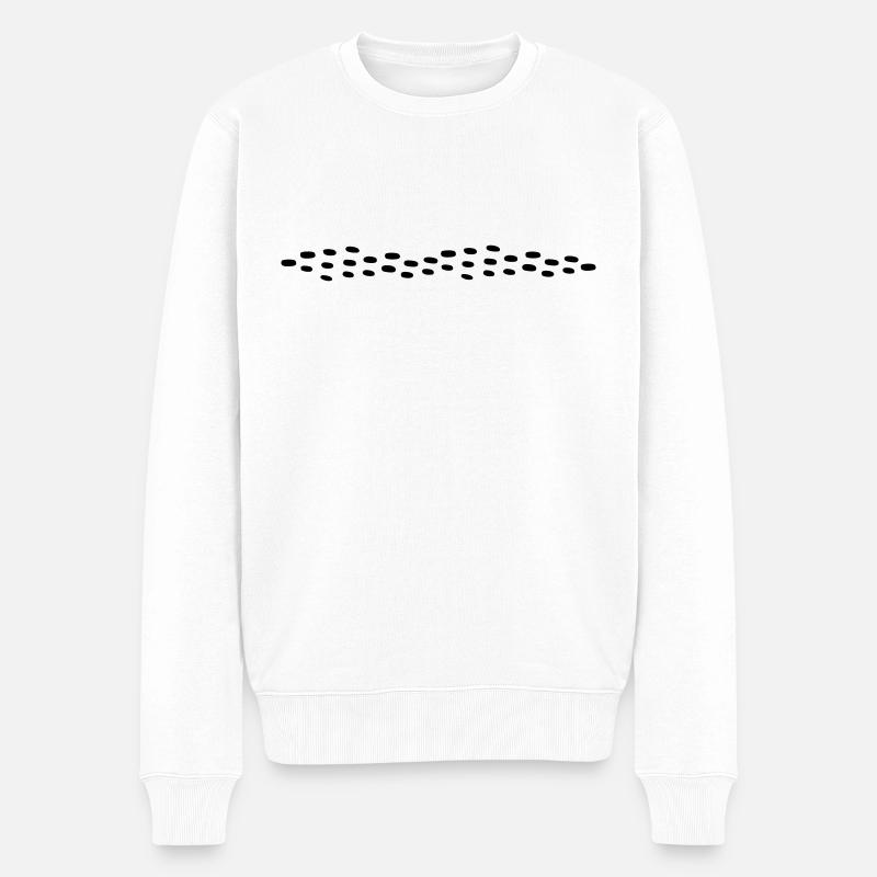 Ligne de traits - Pull Premium bio Homme - blanc