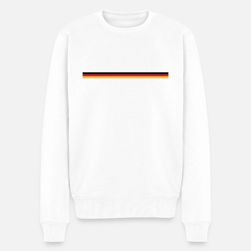 schwarz rot gold - Männer Premium Bio Pullover - Weiß