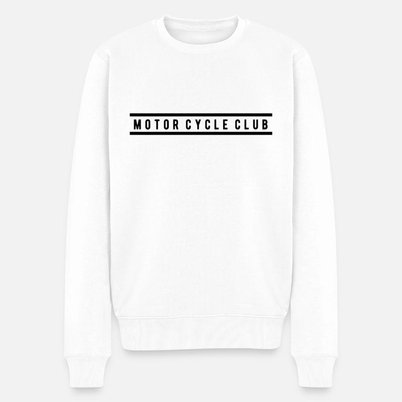 Motor Cycle Club - Männer Premium Bio Pullover - Weiß