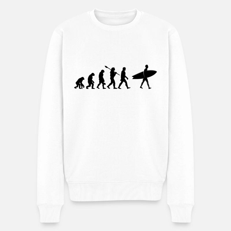 Surf évolution - Pull Premium bio Homme - blanc