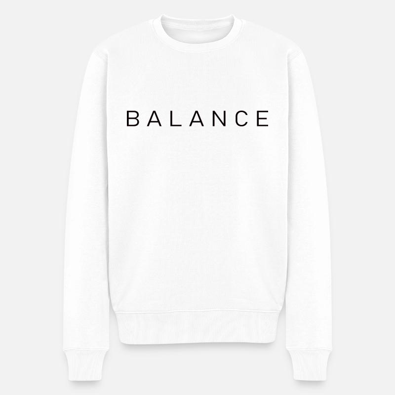 Équilibre | Équilibre, équilibre - Pull Premium bio Homme - blanc