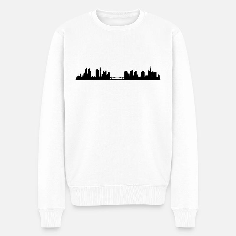 Frankfurt - Männer Premium Bio Pullover - Weiß