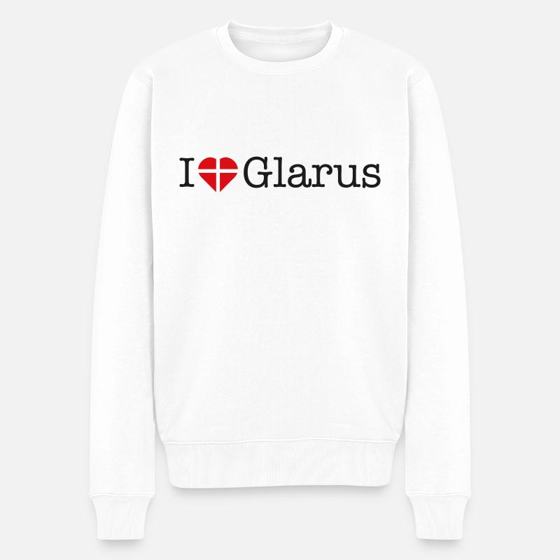 I love Glarus - Männer Premium Bio Pullover - Weiß