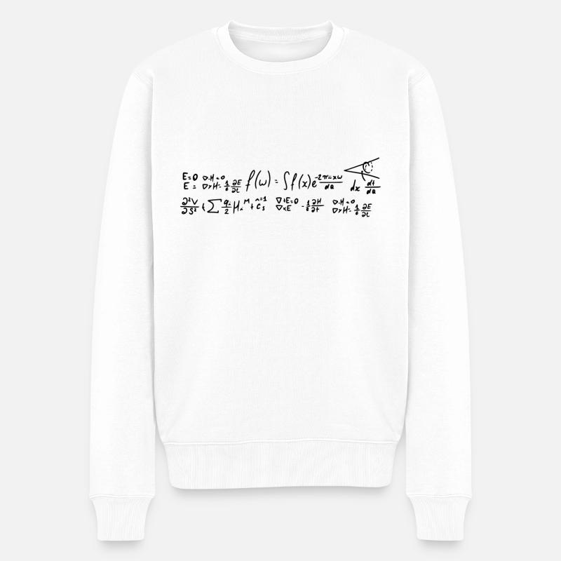 Formules mathématiques - Pull Premium bio Homme - blanc