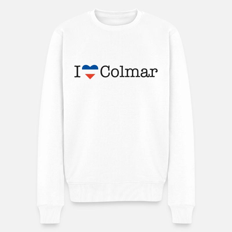 I love Colmar - Männer Premium Bio Pullover - Weiß