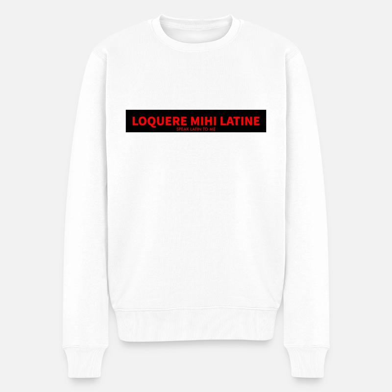 latein - Männer Premium Bio Pullover - Weiß
