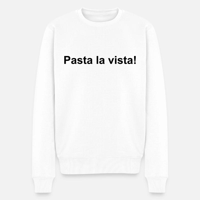 Pasta la vista! - Männer Premium Bio Pullover - Weiß
