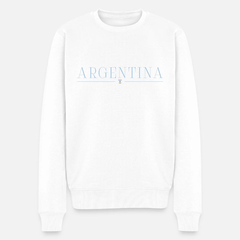 Ich liebe Argentinien - Männer Premium Bio Pullover - Weiß