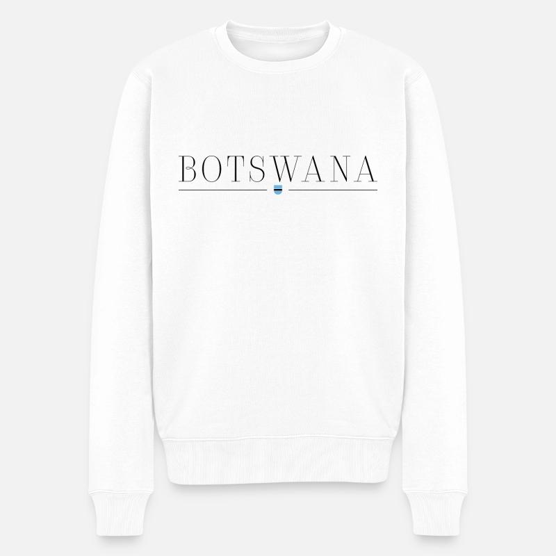 Ich liebe Botswana - Männer Premium Bio Pullover - Weiß