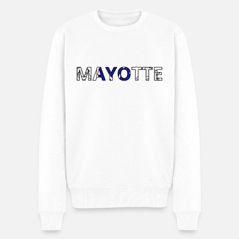 Drapeau Mayotte - Pull Premium bio Homme - blanc