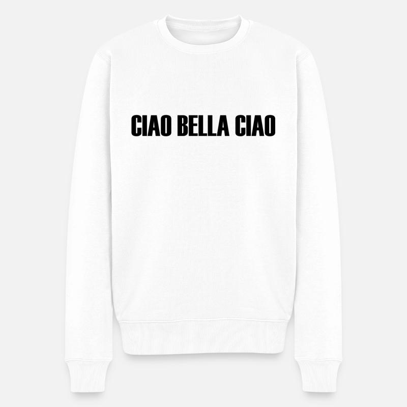 CIAO BELLA CIAO - Pull Premium bio Homme - blanc