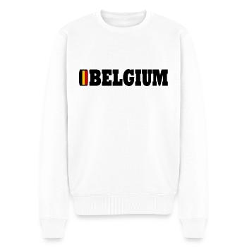 Belgium - Men's Premium Organic Jumper - white - Front - Thijin (182cm)