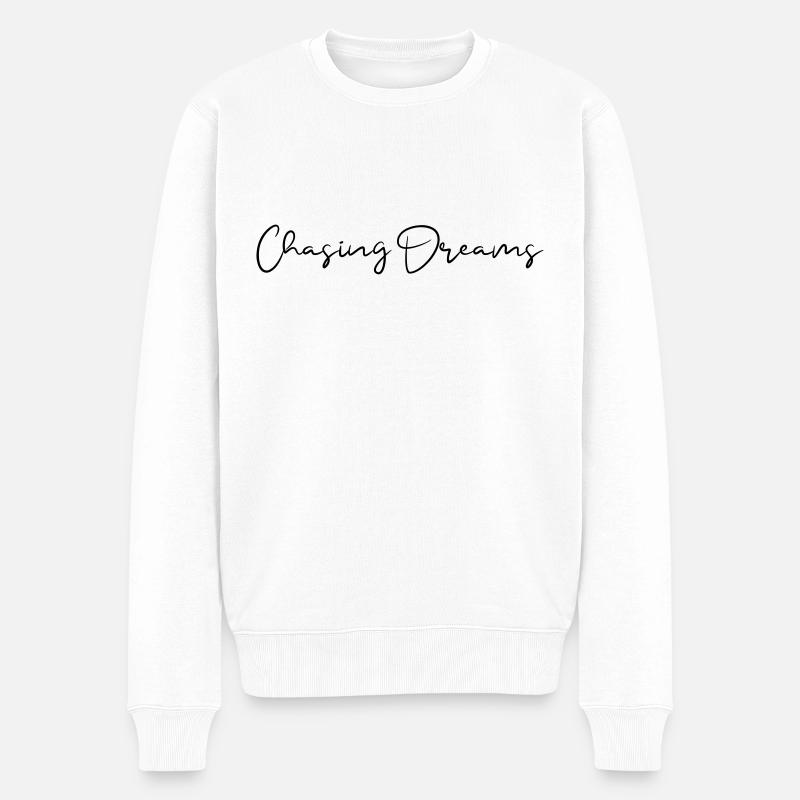THE FASHION TEE - CHASING DREAMS - Männer Premium Bio Pullover - Weiß
