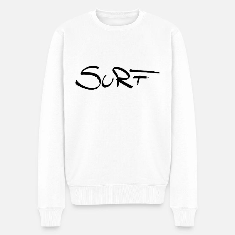 SURFER - Pull Premium bio Homme - blanc