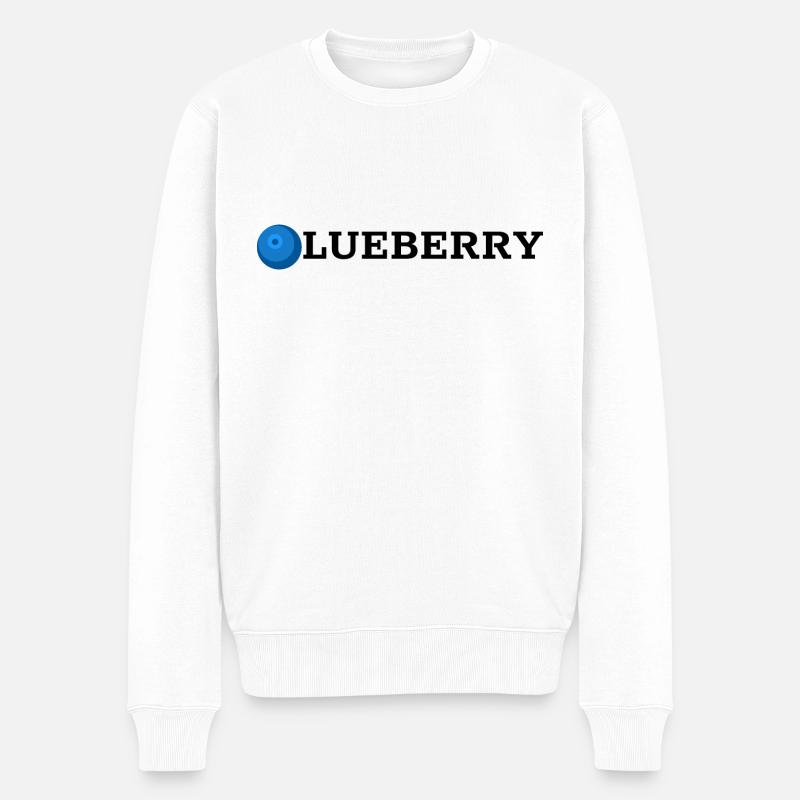 Blueberry funny Design Myrbeere - Pull Premium bio Homme - blanc