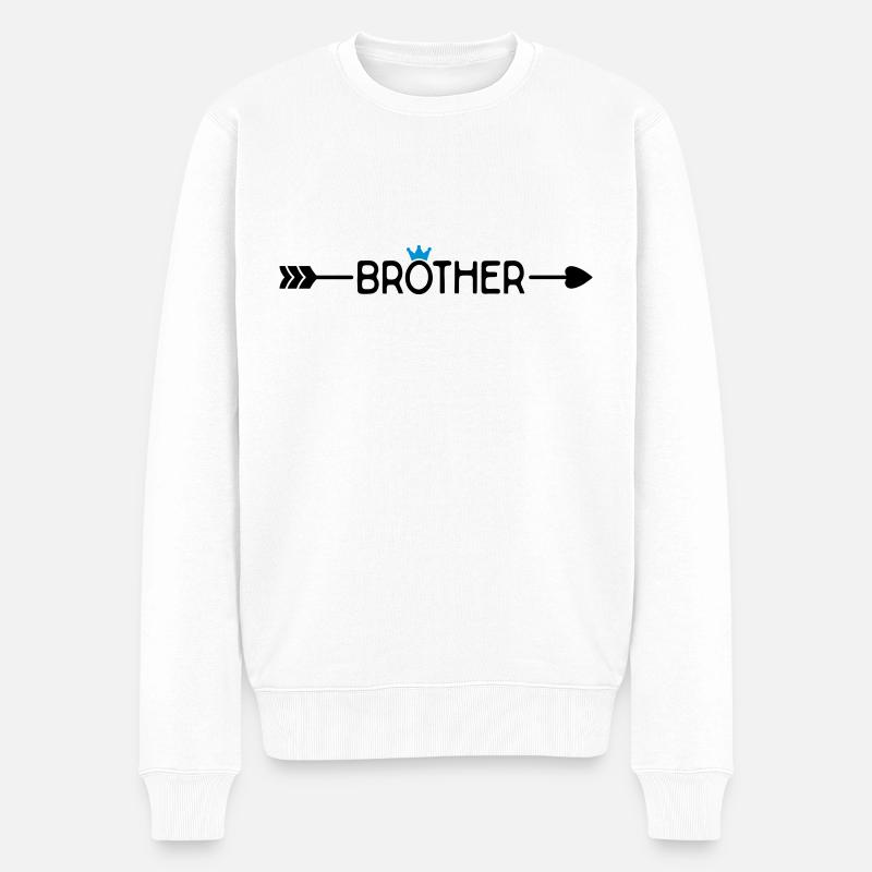 Brother - Männer Premium Bio Pullover - Weiß