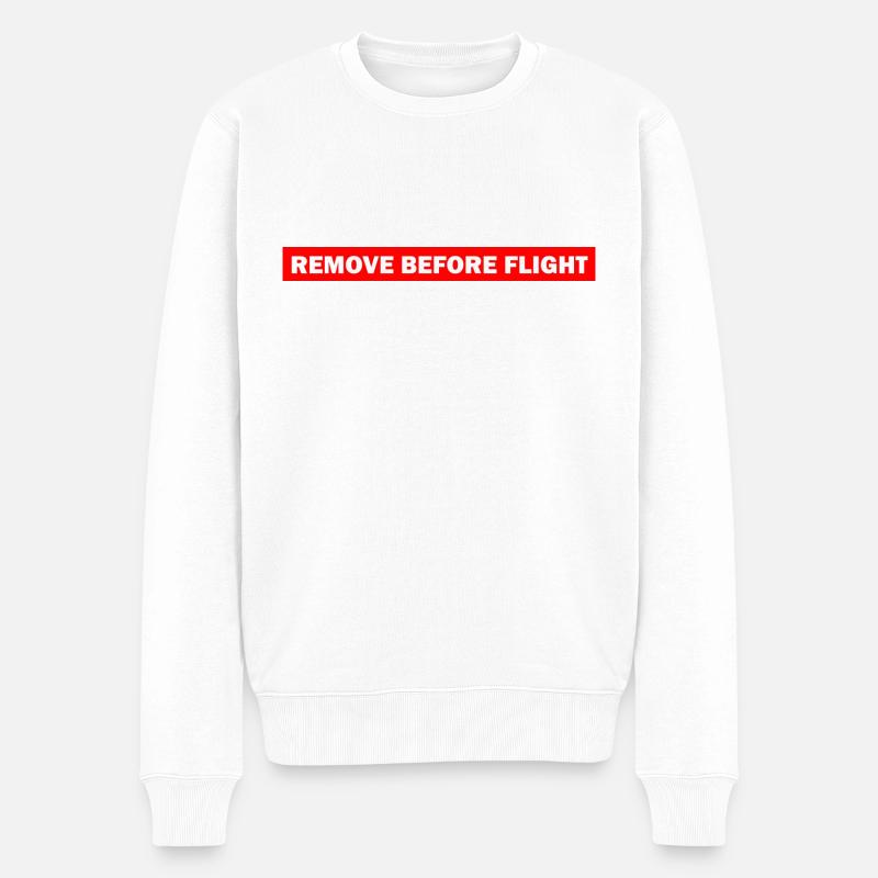 RETIRER AVANT LE VOL - Pull Premium bio Homme - blanc