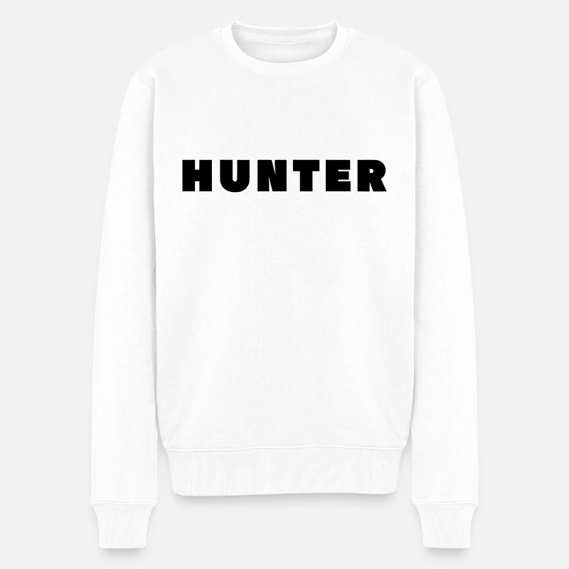 JÄGER - Männer Premium Bio Pullover - Weiß