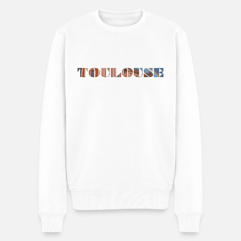 TOULOUSE CAPITOLE - Männer Premium Bio Pullover - Weiß