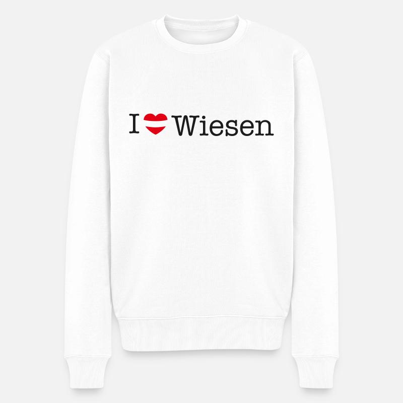 I love Wiesen - Männer Premium Bio Pullover - Weiß