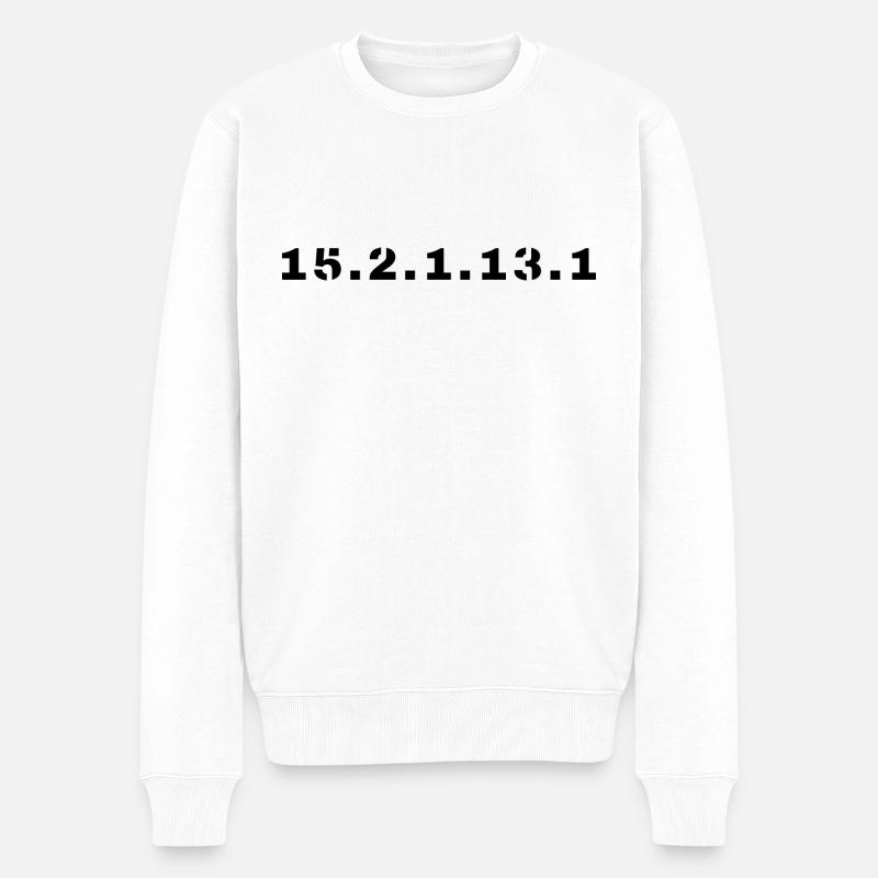 "Obama" in Zahlen - Männer Premium Bio Pullover - Weiß